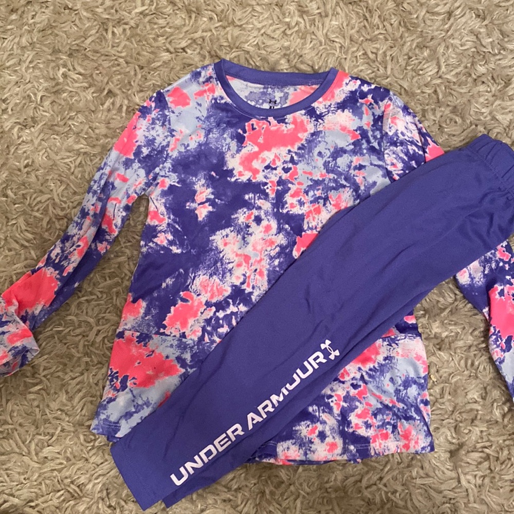 Tie dye Under Armour girls set